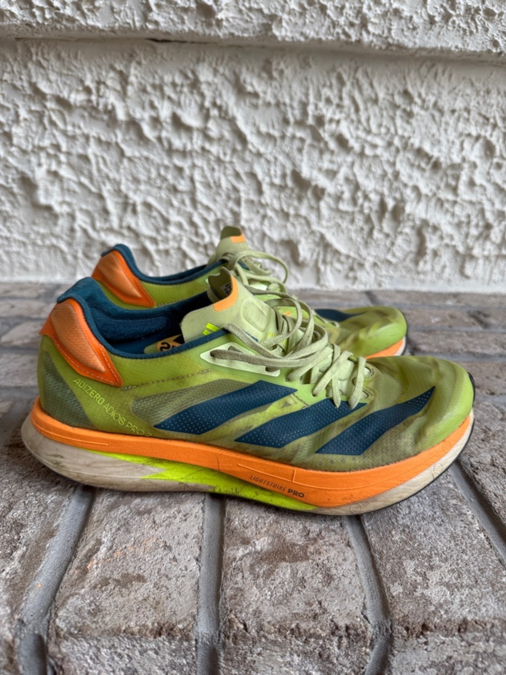 Adidas GX3124 Running Sneakers Neon Green/Orange Men’s 7.5